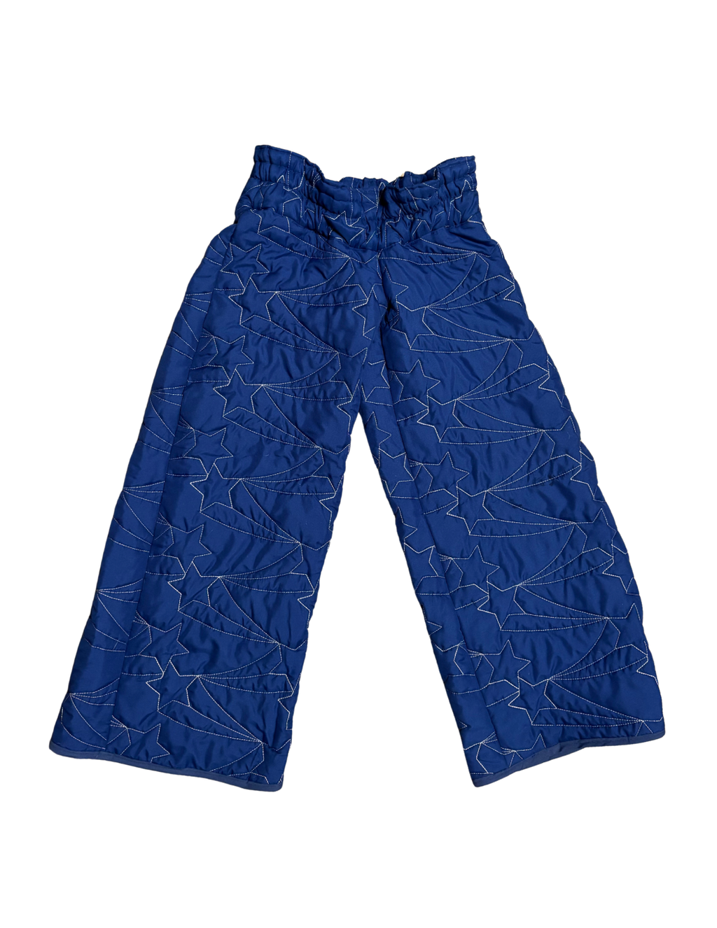 Blue Star Quilted Wide-Leg Sweatpants