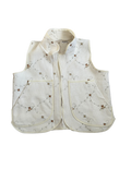 Cream Floral Quilted Vest