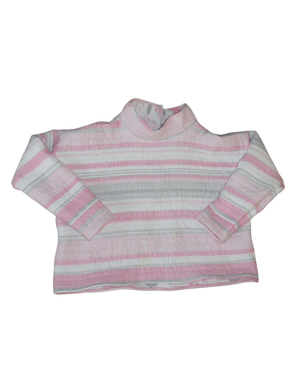Pink Striped Mockneck