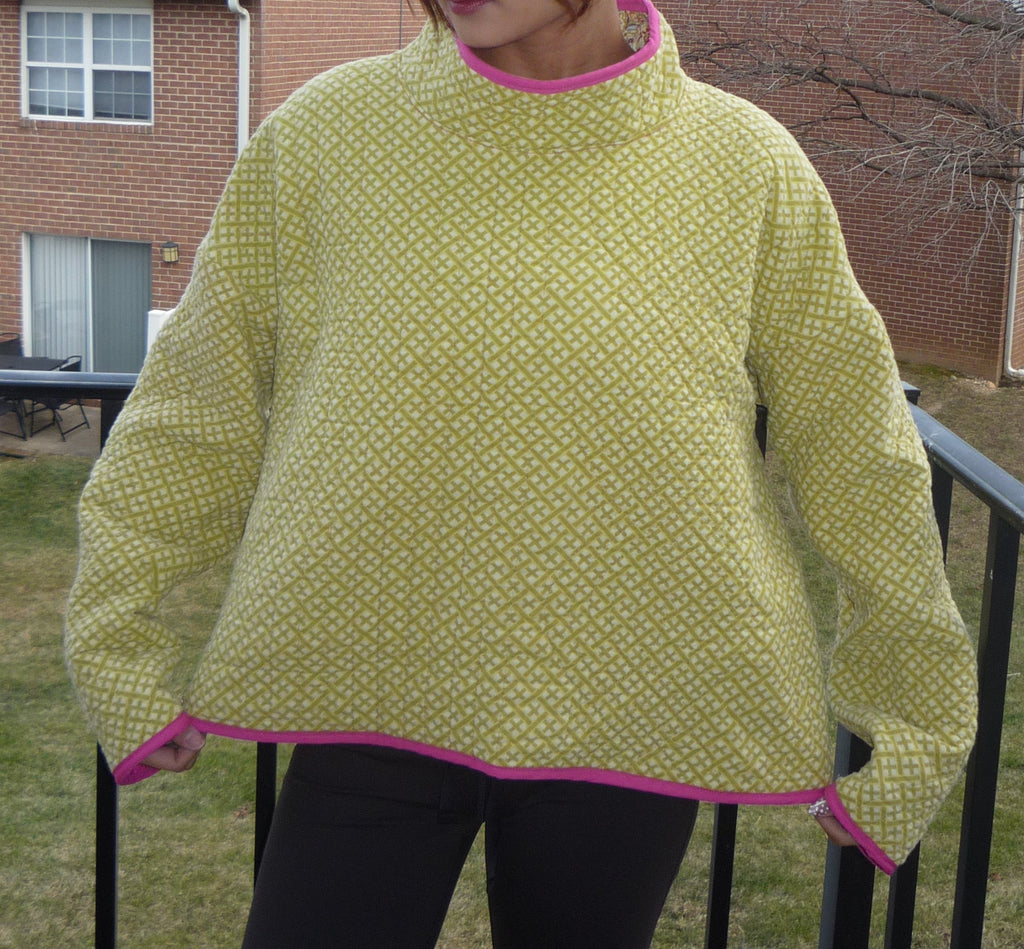 Yellow Geometric Mockneck