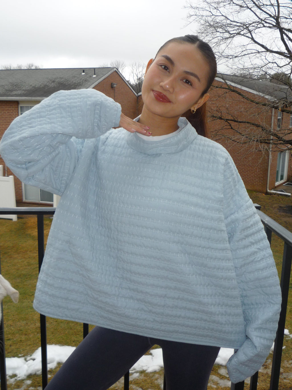 Baby Blue Mockneck