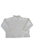 White Ruffle Mockneck