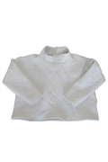 Gray Floral Mockneck