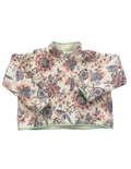 White Floral Patterned Mockneck
