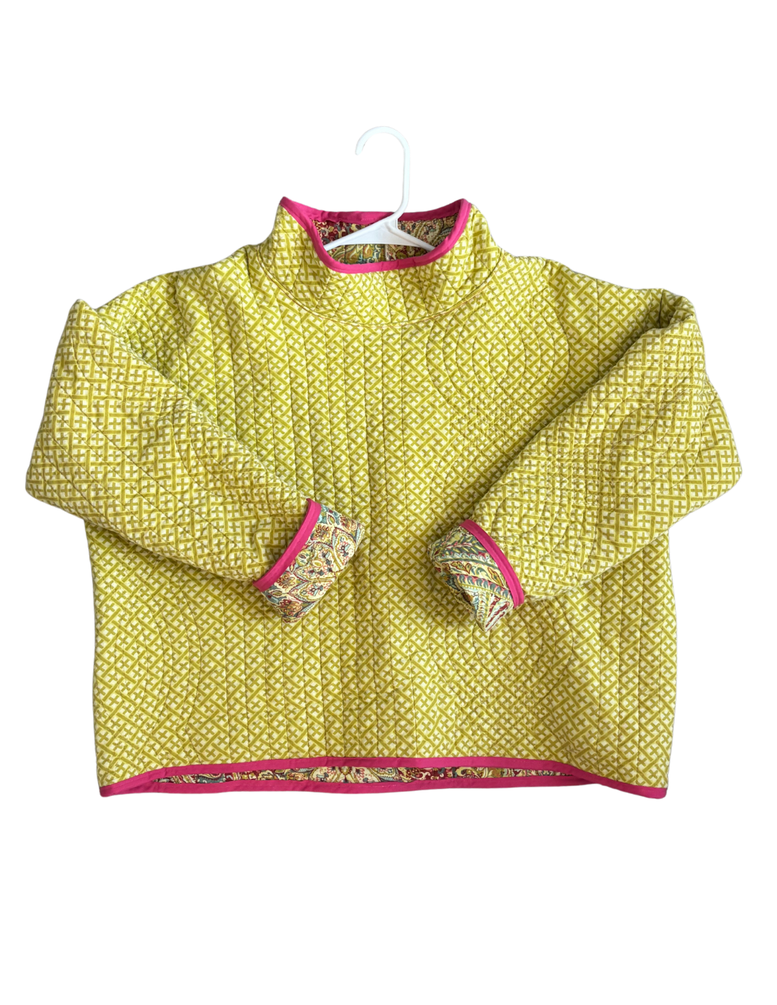 Yellow Geometric Mockneck