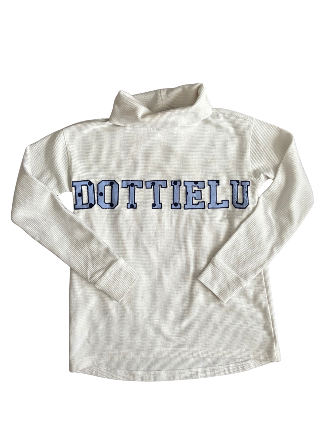 Retro Letter Turtleneck Sweater