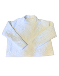 White Floral Mockneck