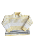 Yellow and Blue Striped Mockneck
