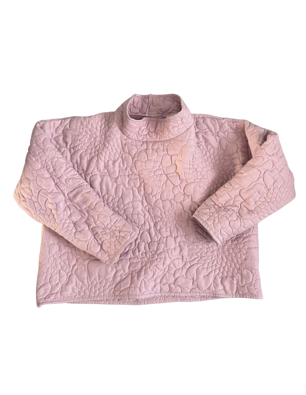 Mauve Floral Mockneck