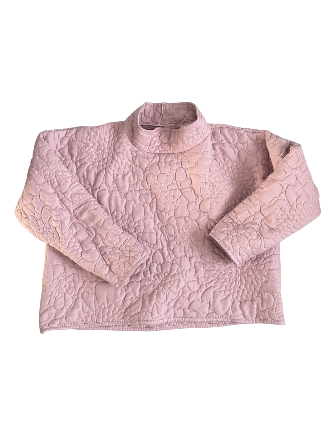 Mauve Floral Mockneck