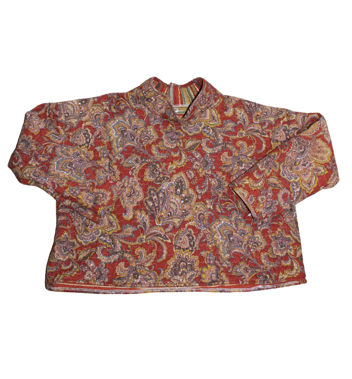 Paisley Printed Mockneck